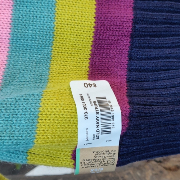 There abouts girls sweater size XS color bold navy stripe - Picture 7 of 7